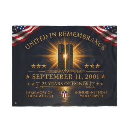 9/11 Memorial Flag – We Will Never Forget Double-Sided American Tribute Flag