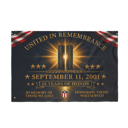 9/11 Memorial Flag – We Will Never Forget Double-Sided American Tribute Flag