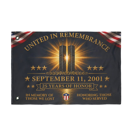 9/11 Memorial Flag – We Will Never Forget Double-Sided American Tribute Flag