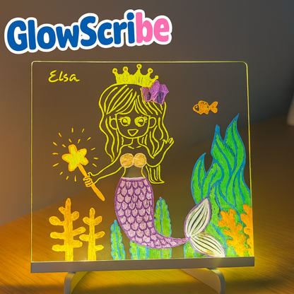 GlowScribe™ Magic Light-Up Art Board – Mess-Free, Screen-Free Creativity for Kids