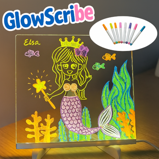 GlowScribe™ Magic Light-Up Art Board – Mess-Free, Screen-Free Creativity for Kids