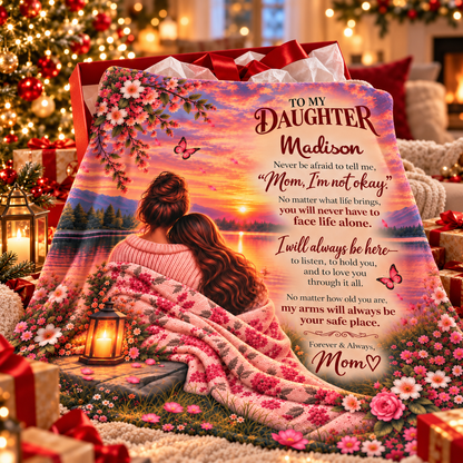 Personalized To My Daughter Blanket – Forever & Always Keepsake Gift from Mom