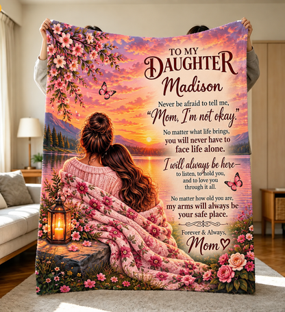 Personalized To My Daughter Blanket – Forever & Always Keepsake Gift from Mom