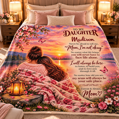 Personalized To My Daughter Blanket – Forever & Always Keepsake Gift from Mom