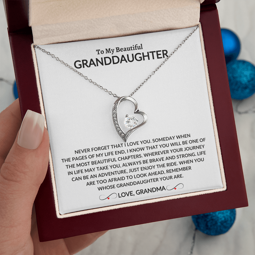 To My Beautiful Granddaughter | From Grandma | Forever Love Necklace