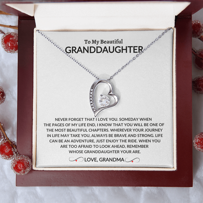 To My Beautiful Granddaughter | From Grandma | Forever Love Necklace