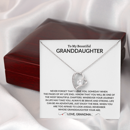 To My Beautiful Granddaughter | From Grandma | Forever Love Necklace