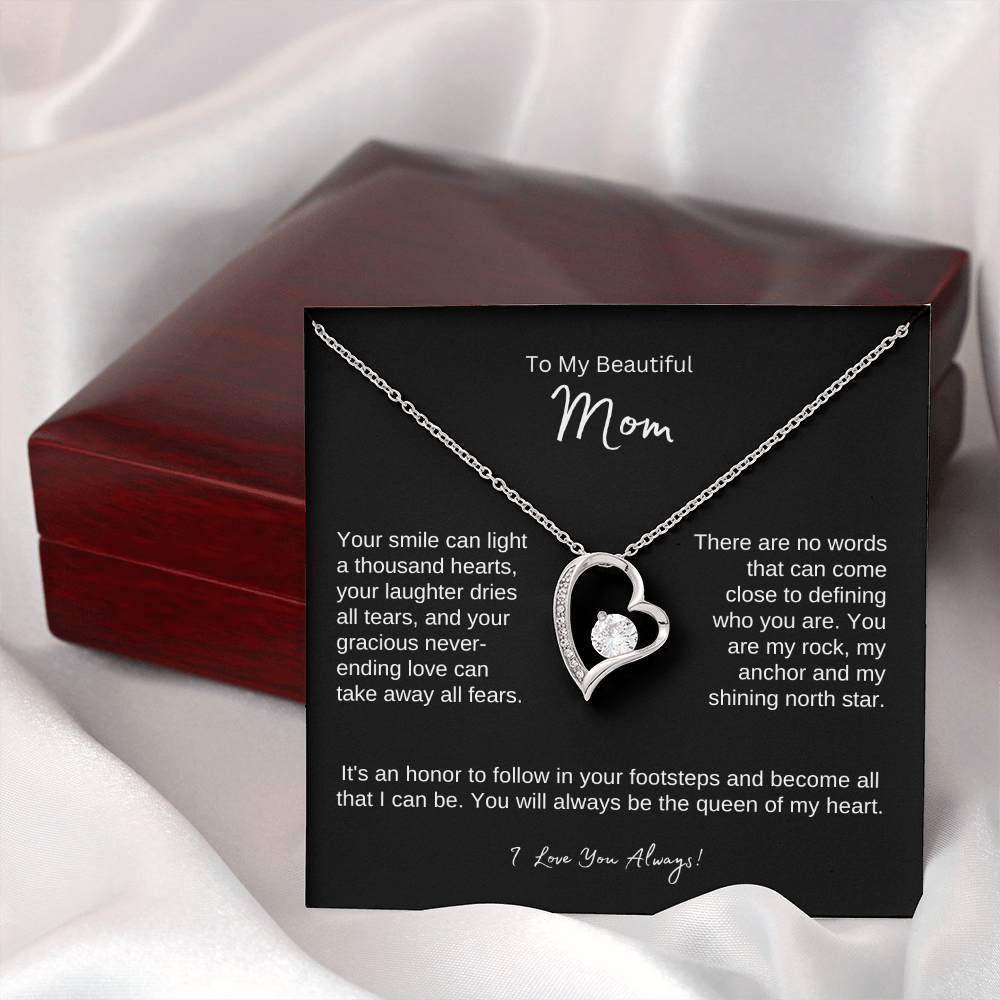 To My Beautiful Mom - Forever Love Necklace