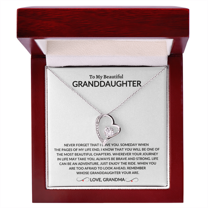 To My Beautiful Granddaughter | From Grandma | Forever Love Necklace
