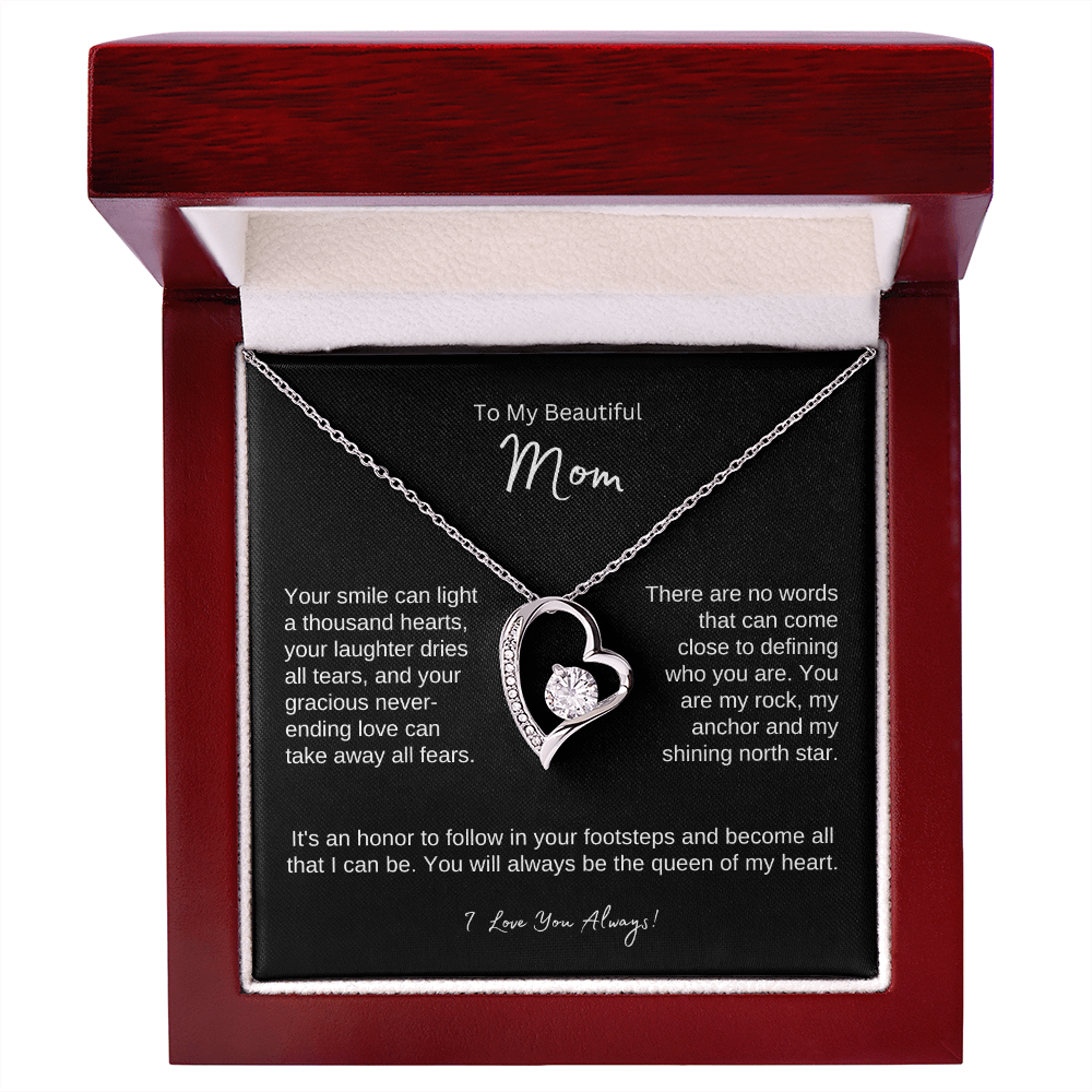 To My Beautiful Mom - Forever Love Necklace