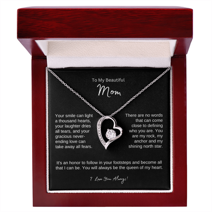 To My Beautiful Mom - Forever Love Necklace