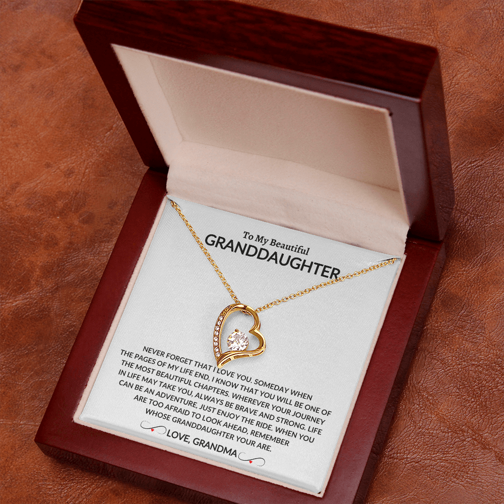To My Beautiful Granddaughter | From Grandma | Forever Love Necklace