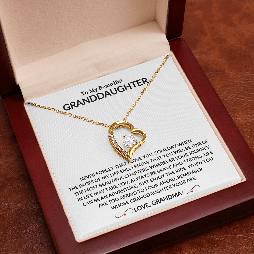 To My Beautiful Granddaughter | From Grandma | Forever Love Necklace