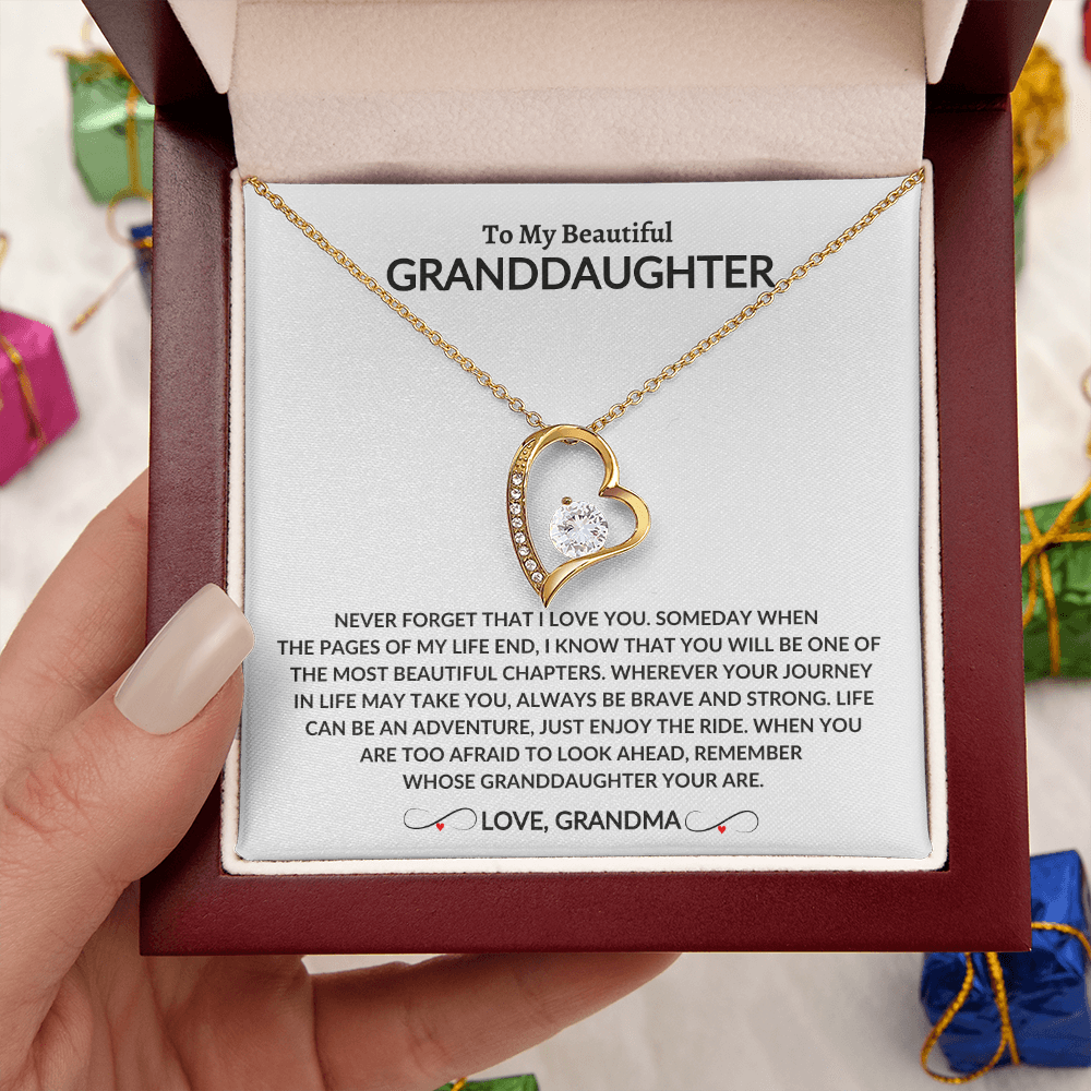 To My Beautiful Granddaughter | From Grandma | Forever Love Necklace