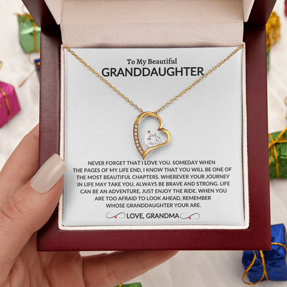 To My Beautiful Granddaughter | From Grandma | Forever Love Necklace