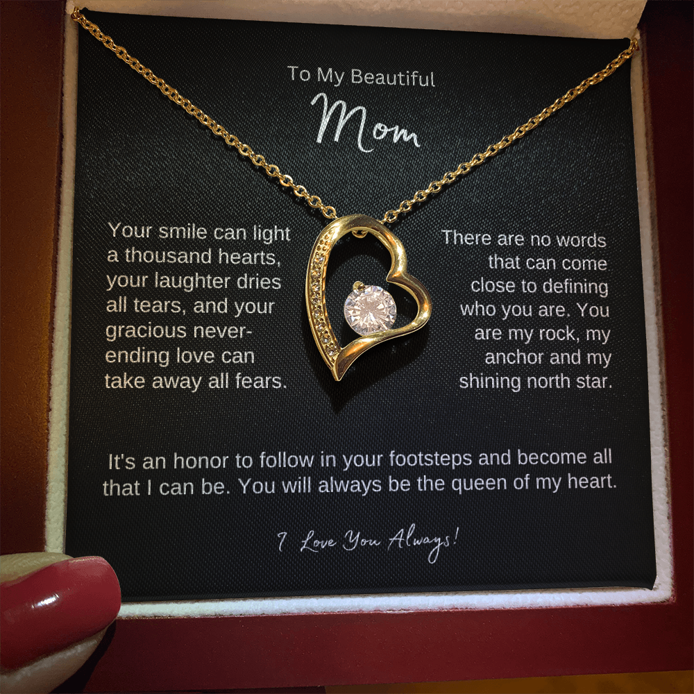 To My Beautiful Mom - Forever Love Necklace