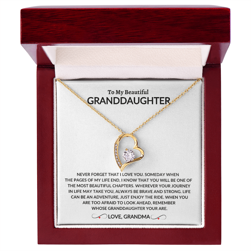 To My Beautiful Granddaughter | From Grandma | Forever Love Necklace