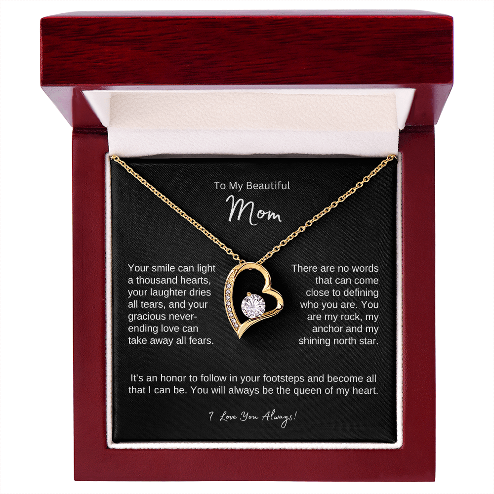 To My Beautiful Mom - Forever Love Necklace