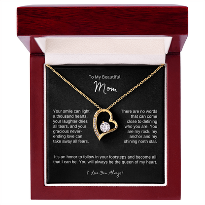 To My Beautiful Mom - Forever Love Necklace