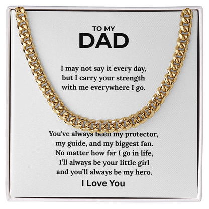Dad Cuban Chain - I Love You