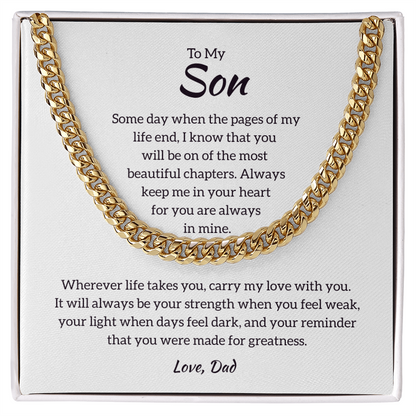 Son Cuban Chain - Gift from Dad