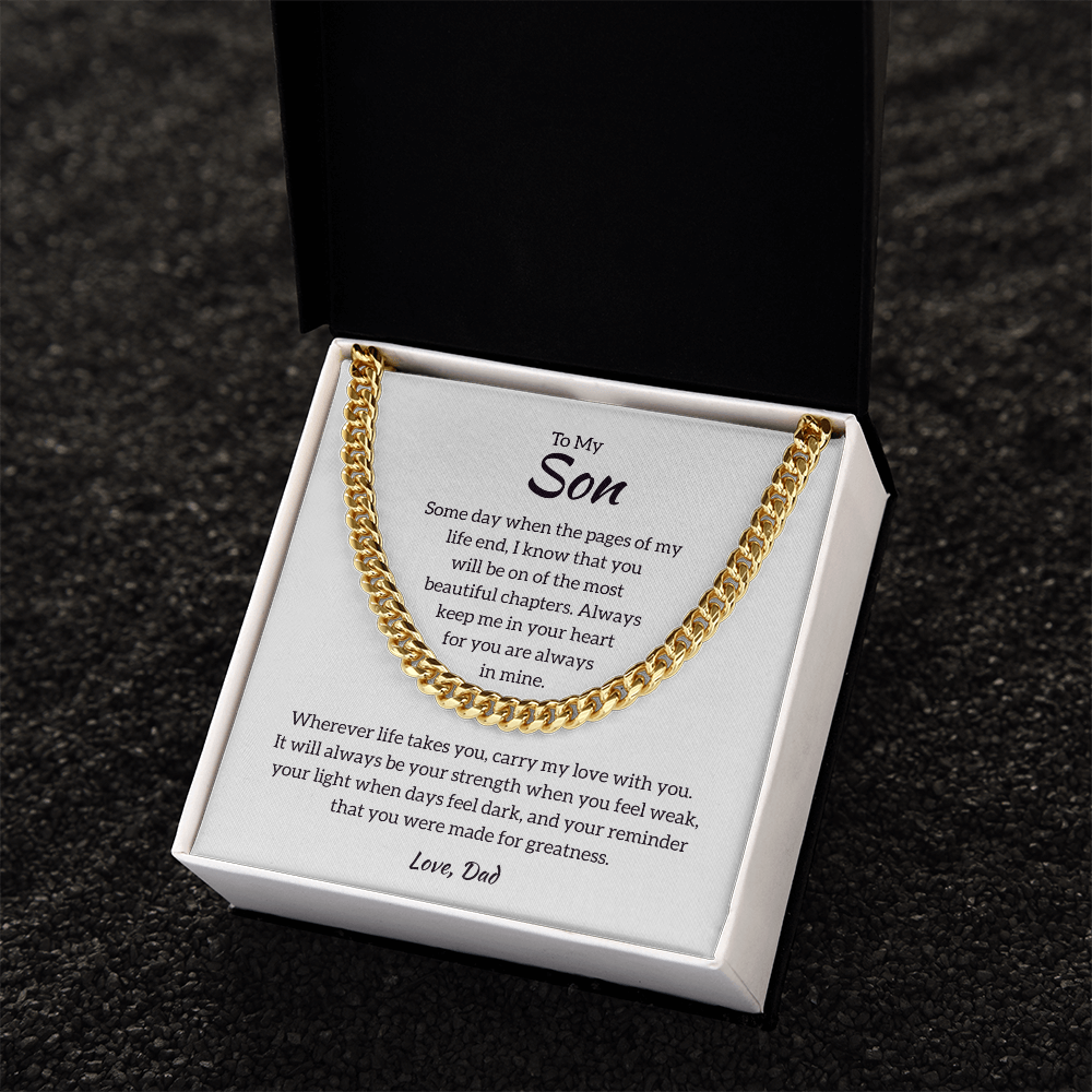 Son Cuban Chain - Gift from Dad