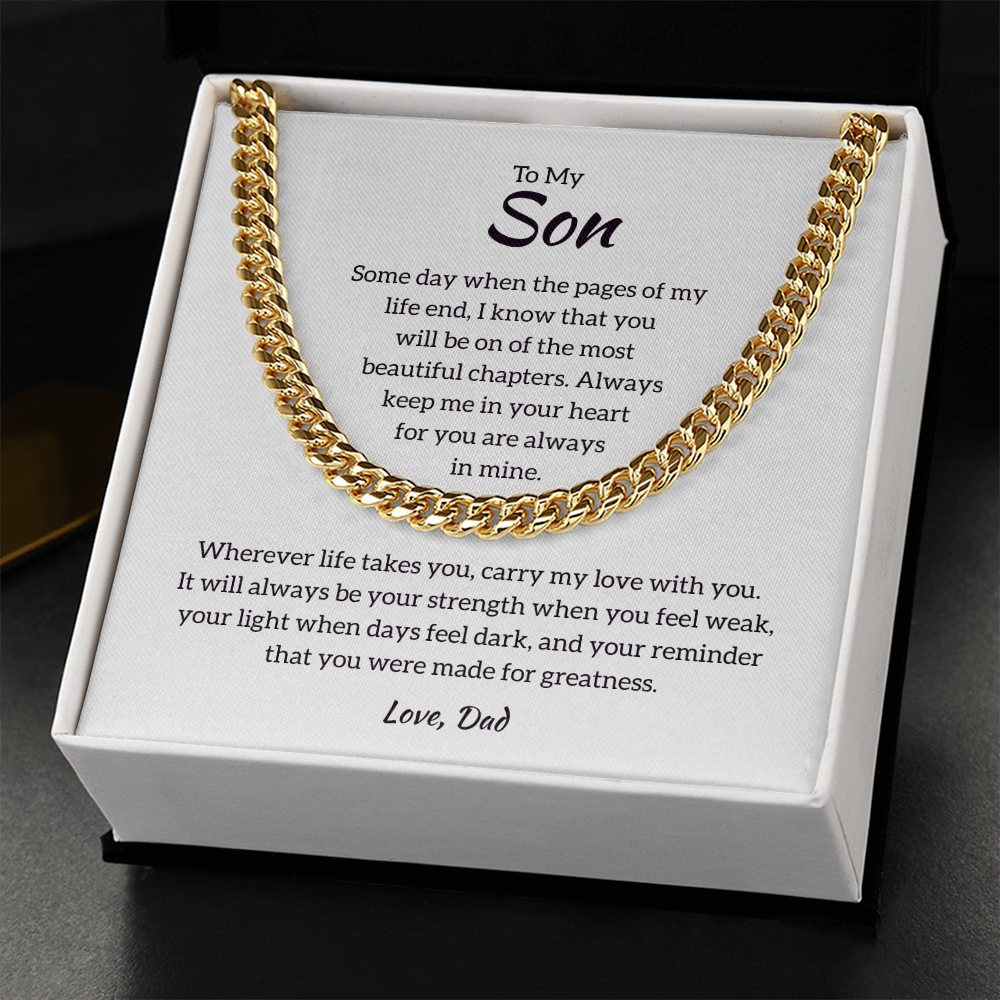 Son Cuban Chain - Gift from Dad