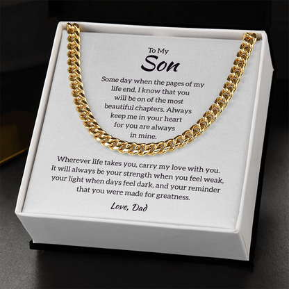 Son Cuban Chain - Gift from Dad