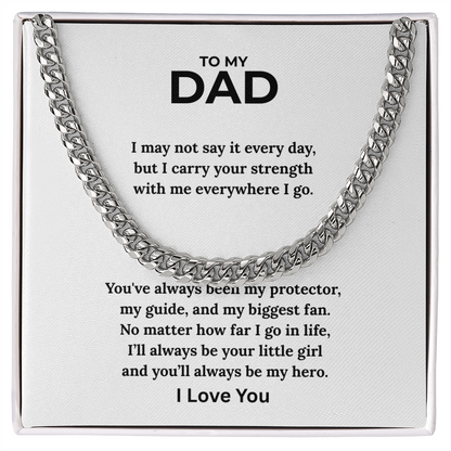 Dad Cuban Chain - I Love You