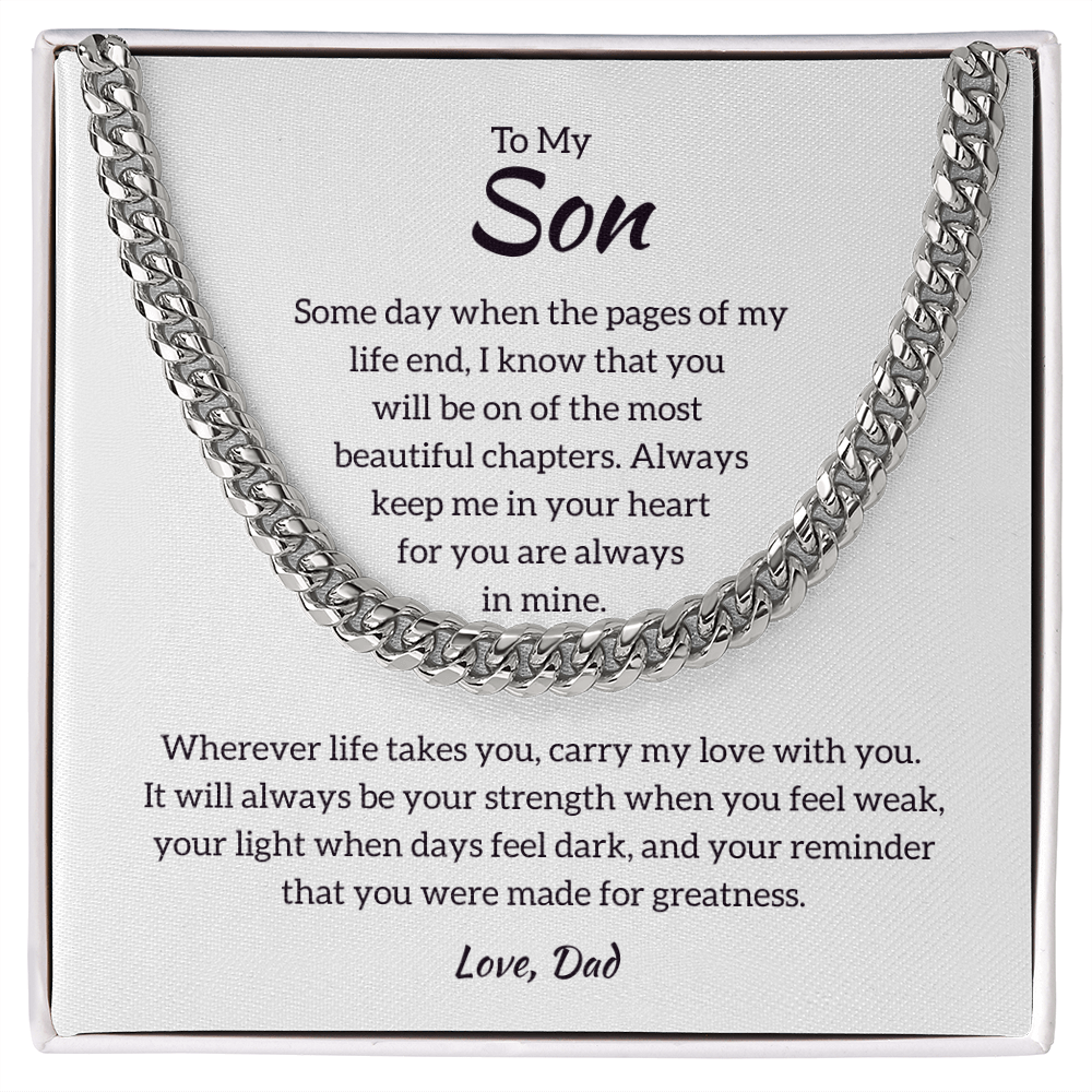 Son Cuban Chain - Gift from Dad