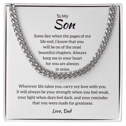 Son Cuban Chain - Gift from Dad