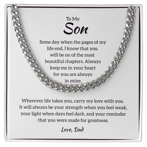 Son Cuban Chain - Gift from Dad