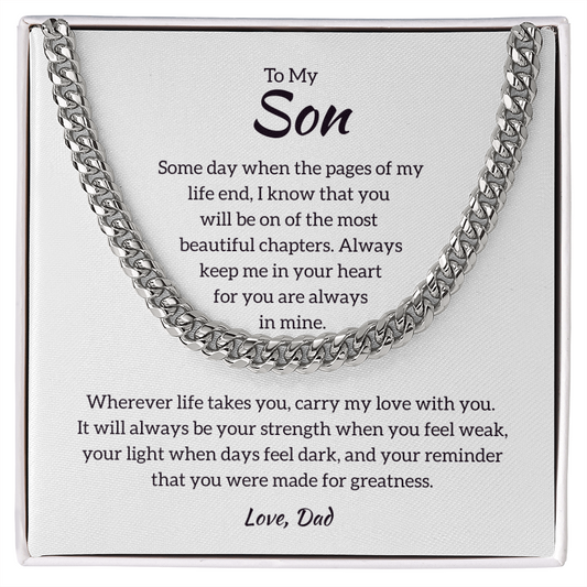 Son Cuban Chain - Gift from Dad