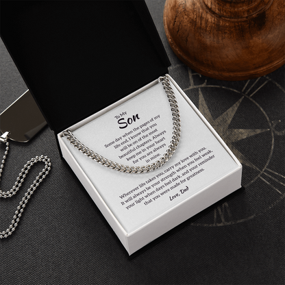 Son Cuban Chain - Gift from Dad