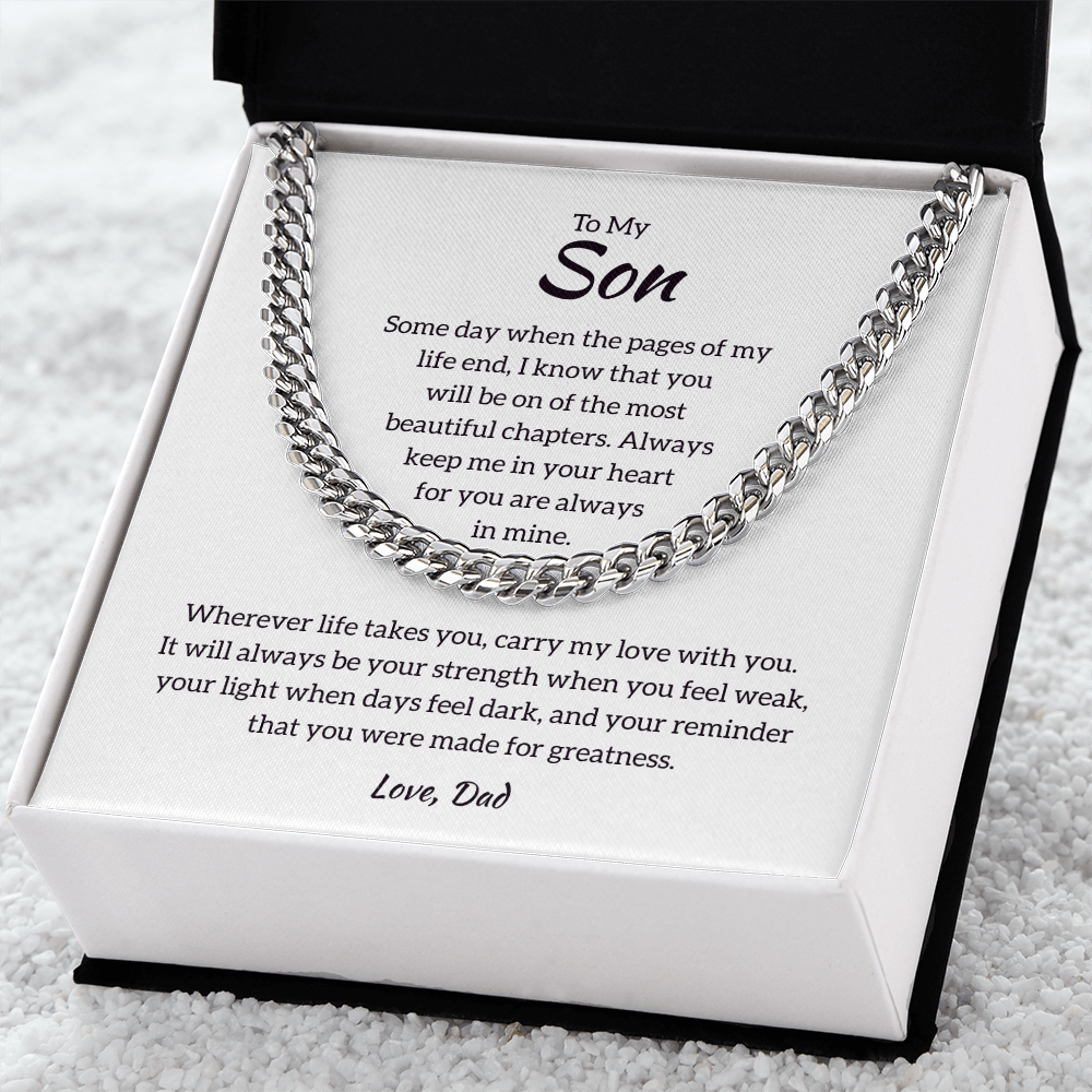 Son Cuban Chain - Gift from Dad
