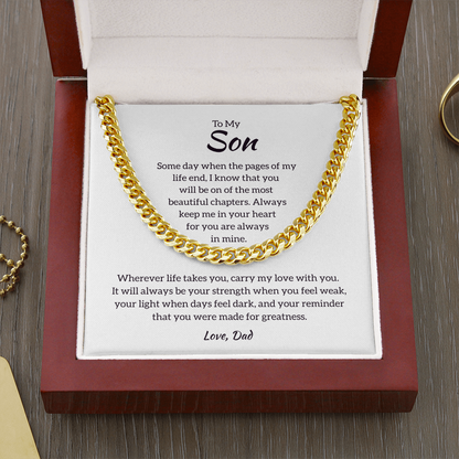 Son Cuban Chain - Gift from Dad