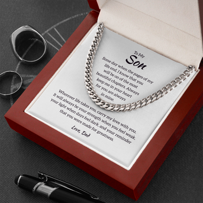 Son Cuban Chain - Gift from Dad