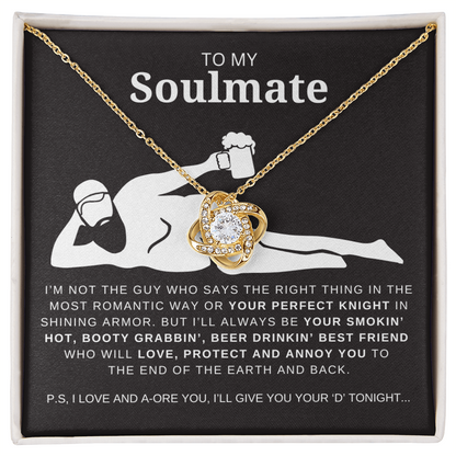 Dad Bod Soulmate Love Knot Necklace