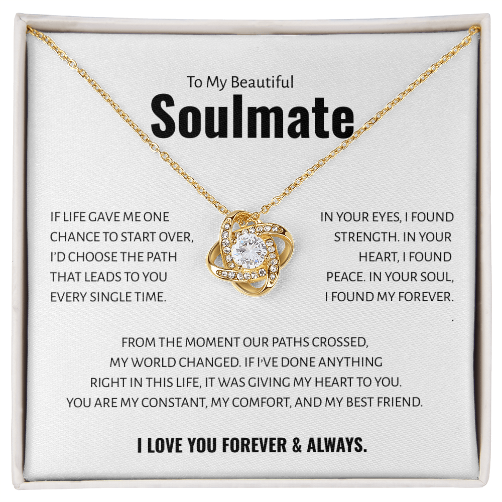 To My Beautiful Soulmate - Love Knot Necklace