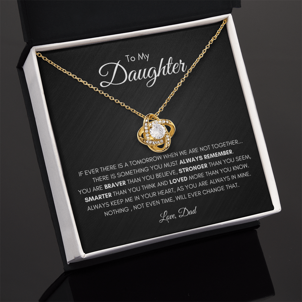 Love Knot Necklace for Daughter – Heartfelt Message from Dad