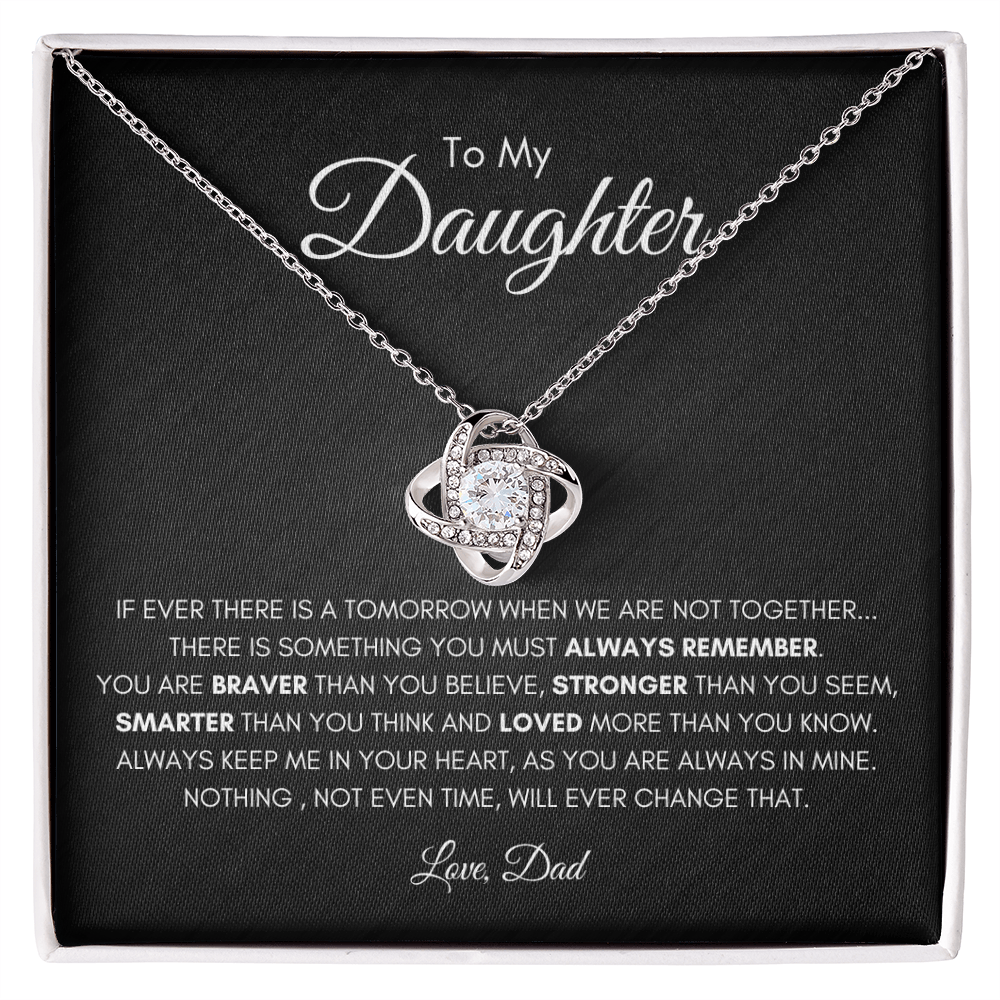 Love Knot Necklace for Daughter – Heartfelt Message from Dad