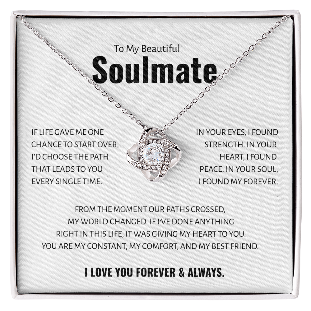 To My Beautiful Soulmate - Love Knot Necklace