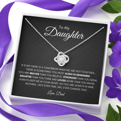 Love Knot Necklace for Daughter – Heartfelt Message from Dad