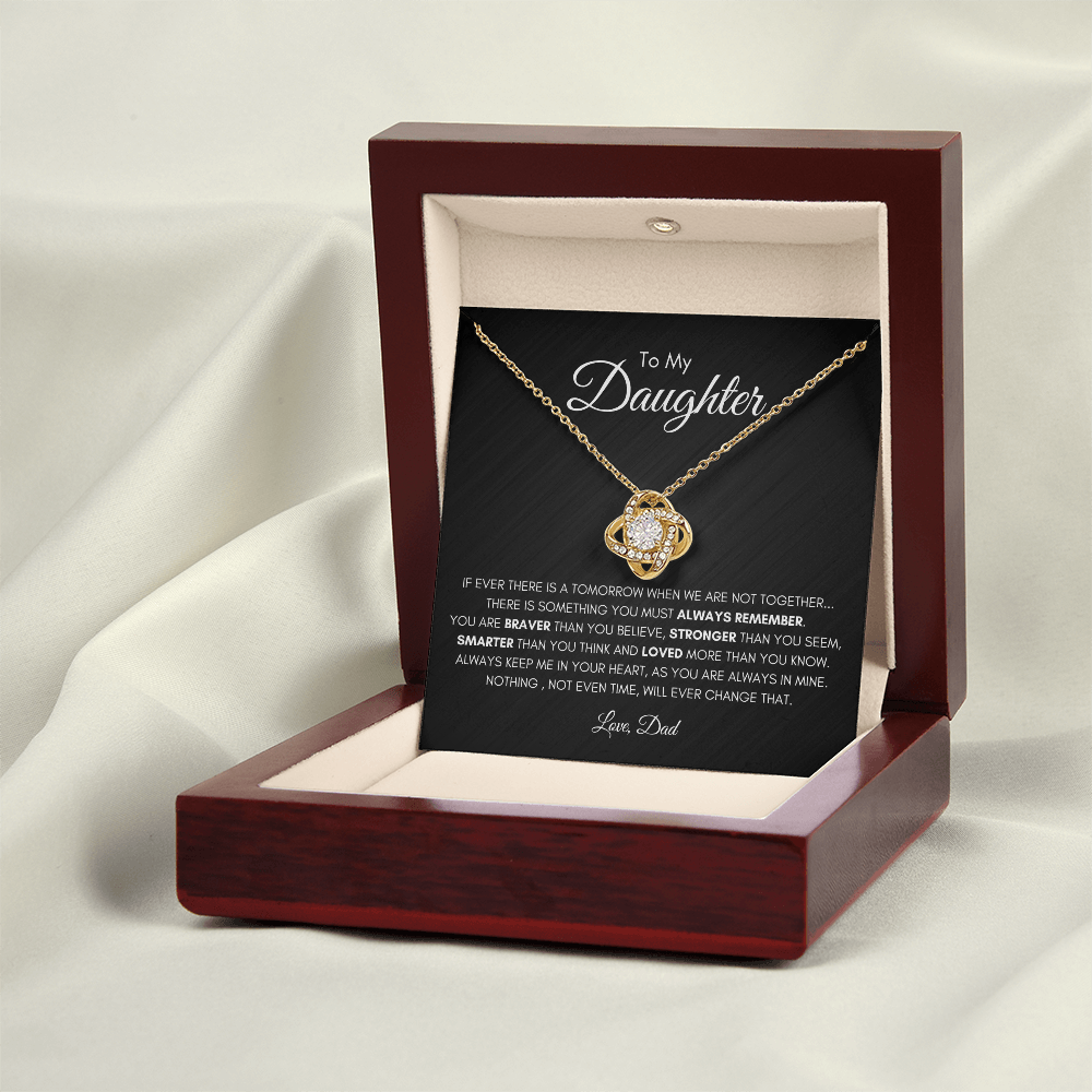 Love Knot Necklace for Daughter – Heartfelt Message from Dad