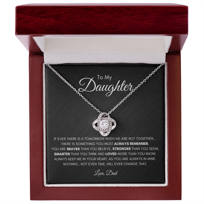 Love Knot Necklace for Daughter – Heartfelt Message from Dad