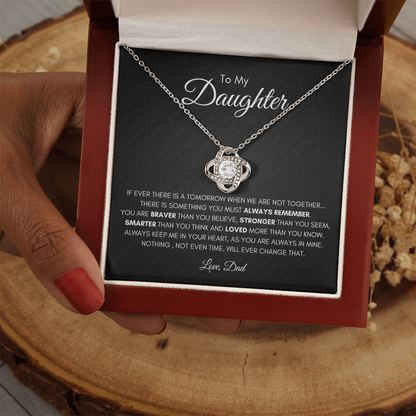 Love Knot Necklace for Daughter – Heartfelt Message from Dad