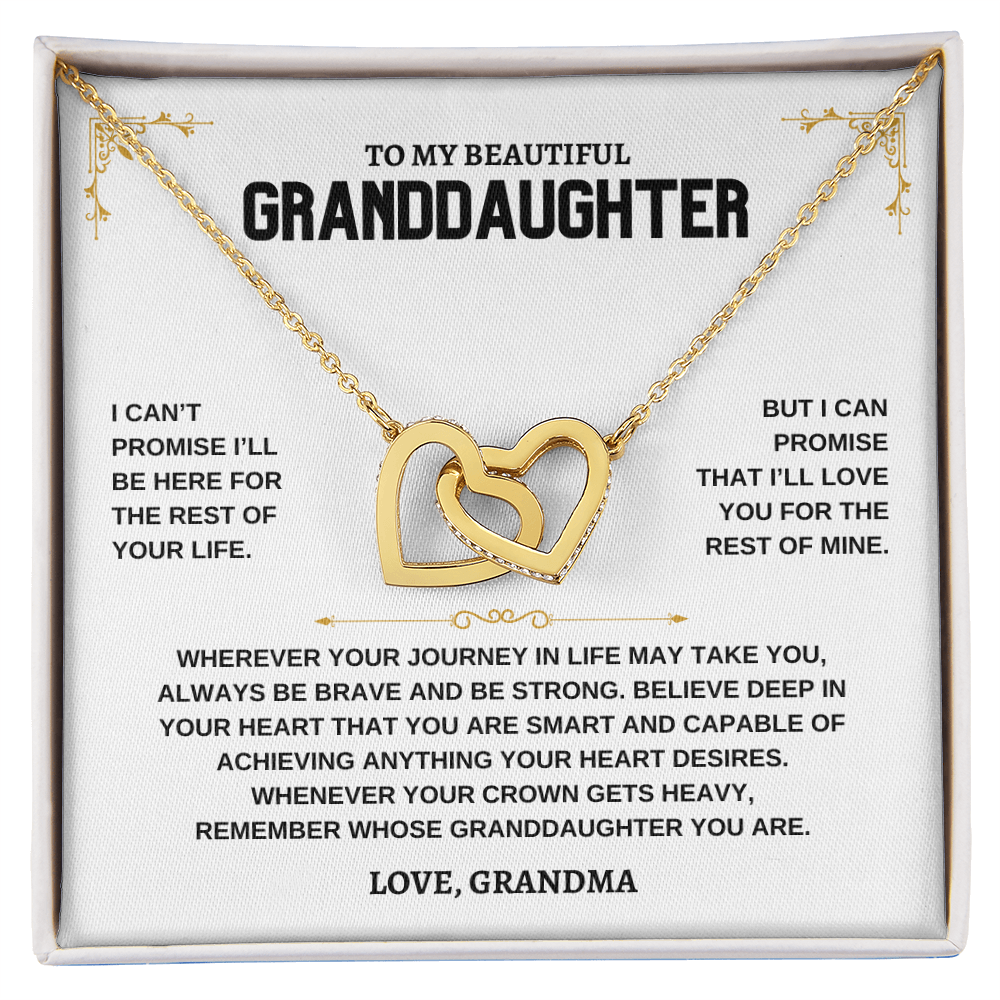 To My Beautiful Granddaughter - Intertwined Hearts
