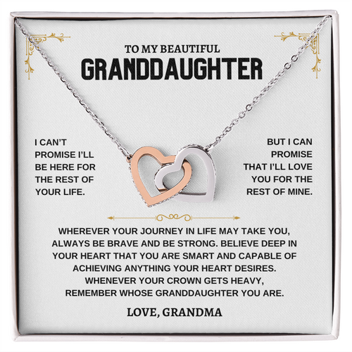 To My Beautiful Granddaughter - Intertwined Hearts