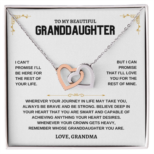 To My Beautiful Granddaughter - Intertwined Hearts