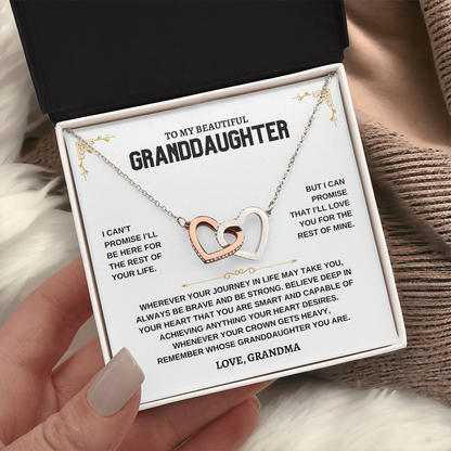 To My Beautiful Granddaughter - Intertwined Hearts